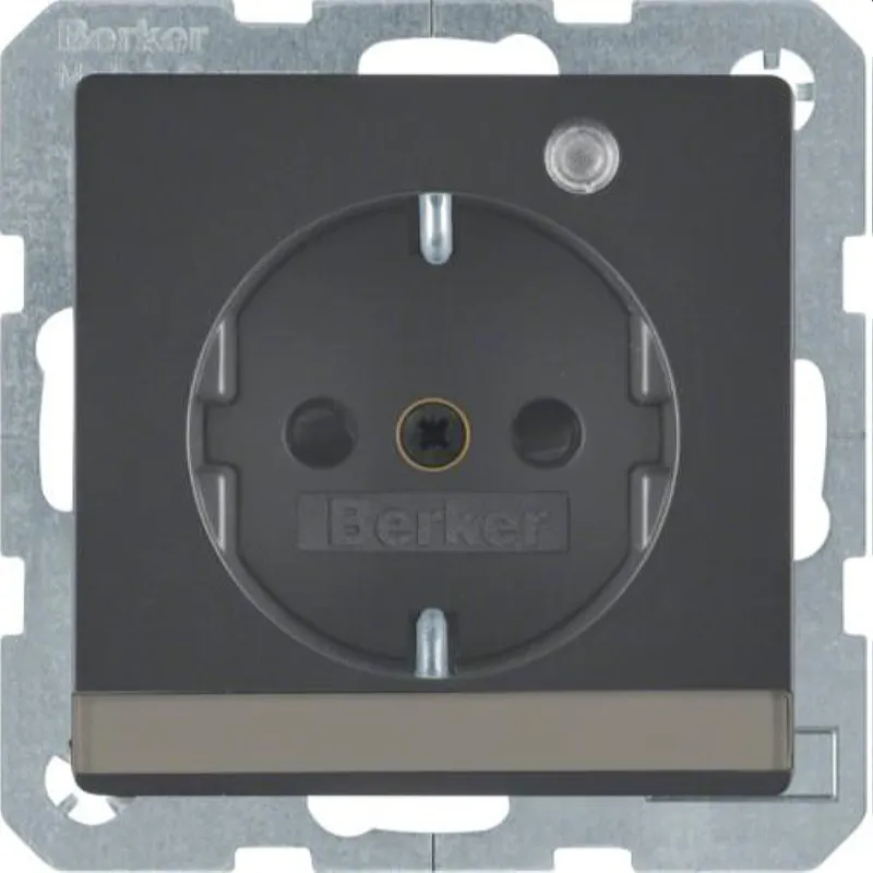 Berker SCHUKO-Steckdose M341106086 anthrazit samt
