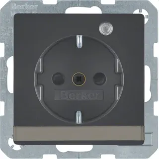 Berker SCHUKO-Steckdose M341106086 anthrazit samt