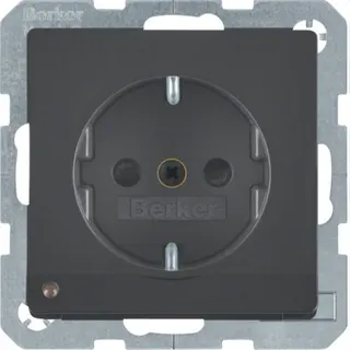 Berker SCHUKO-Steckdose M341096086 anthrazit samt