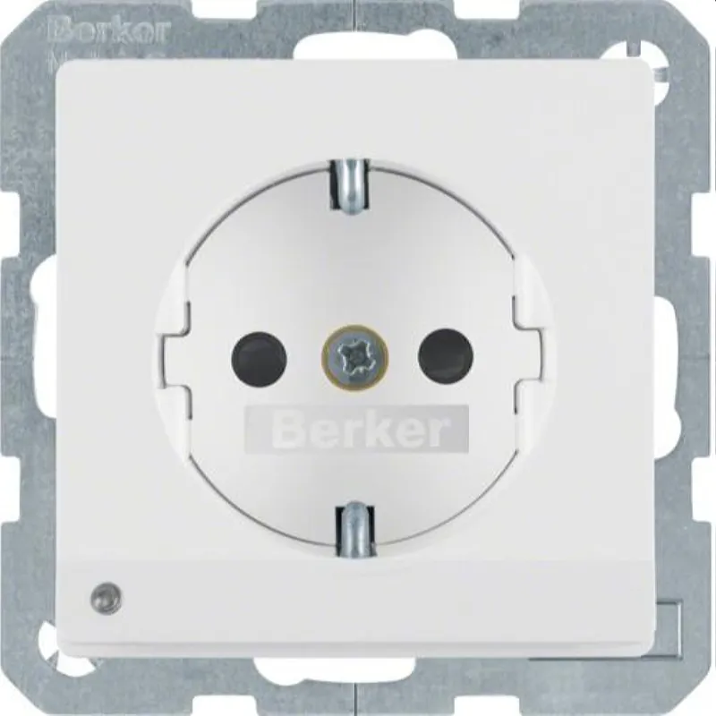 Berker SCHUKO-Steckdose M341096089 polarweiss samt