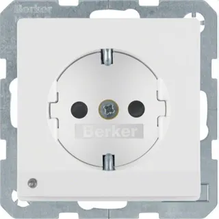 Berker SCHUKO-Steckdose M341096089 polarweiss samt