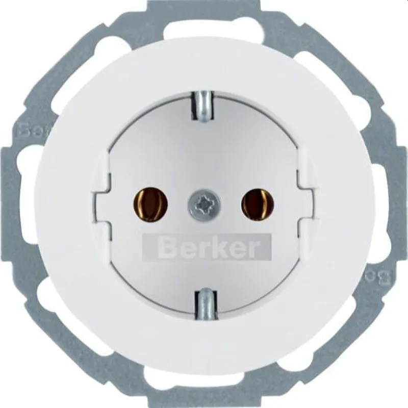 Berker SCHUKO-Steckdose M341452089 polarweiss glaenzend