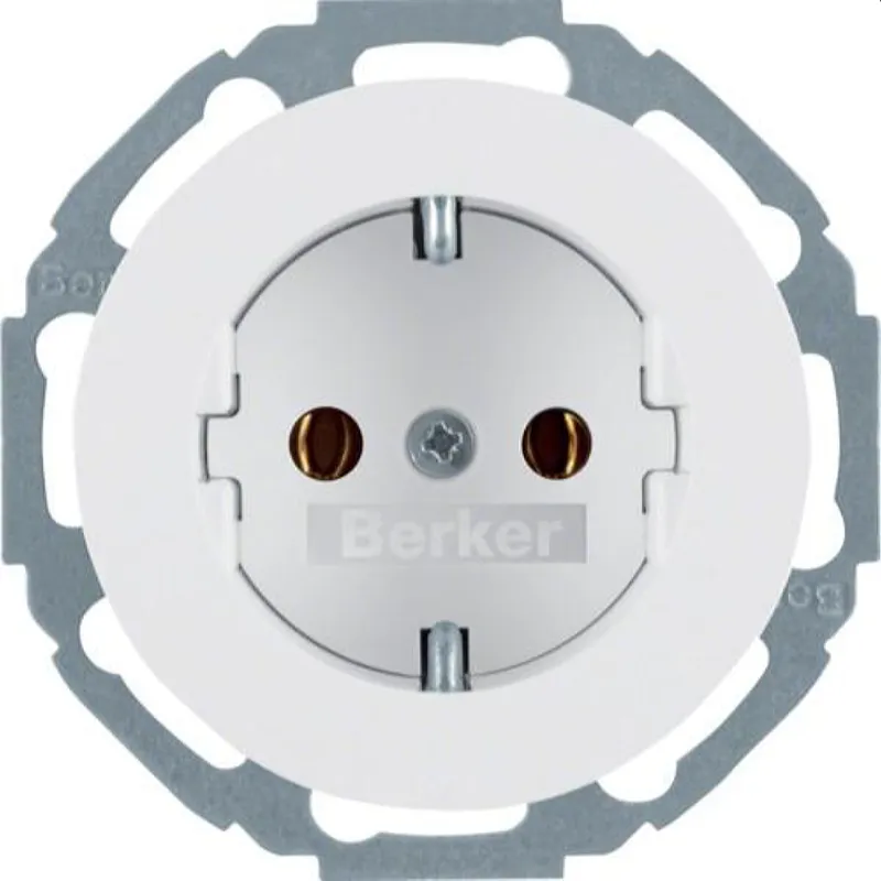 Berker SCHUKO-Steckdose M347452089 polarweiss glaenzend