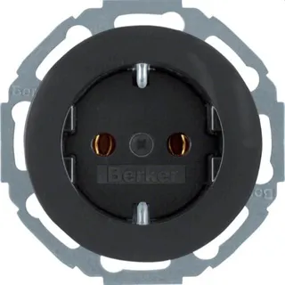 Berker SCHUKO-Steckdose M347452045 schwarz glaenzend