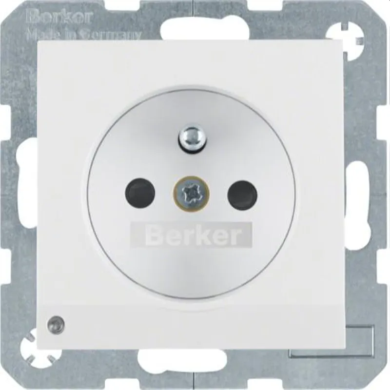 Berker SCHUKO-Steckdose M36765108989 polarweiss glaenzend