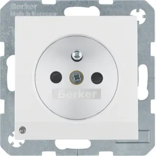 Berker SCHUKO-Steckdose M36765108989 polarweiss glaenzend