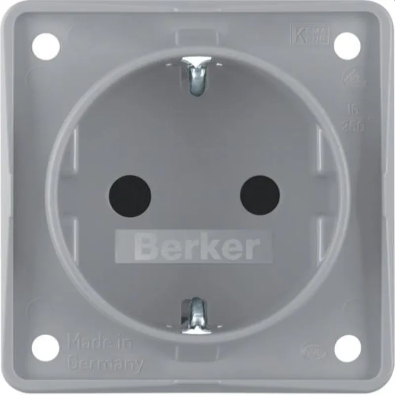 Berker SCHUKO-Steckdose M3947792506 grau matt