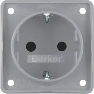Berker SCHUKO-Steckdose M3947792506 grau matt