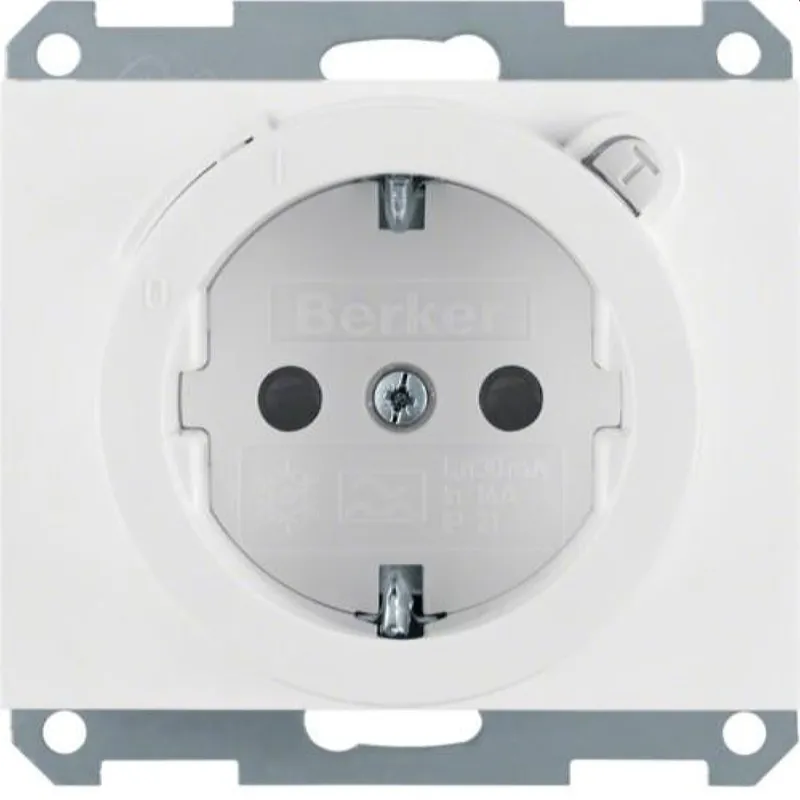 Berker SCHUKO-Steckdose M347087009 polarweiss glaenzend