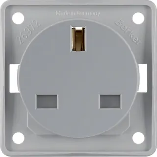 Berker Steckdose M3962622506 grau matt British Standard