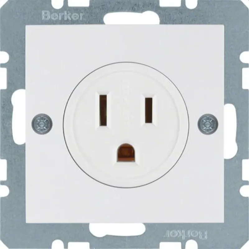 Berker Steckdose M341668989 polarweiss glaenzend USA/Canada