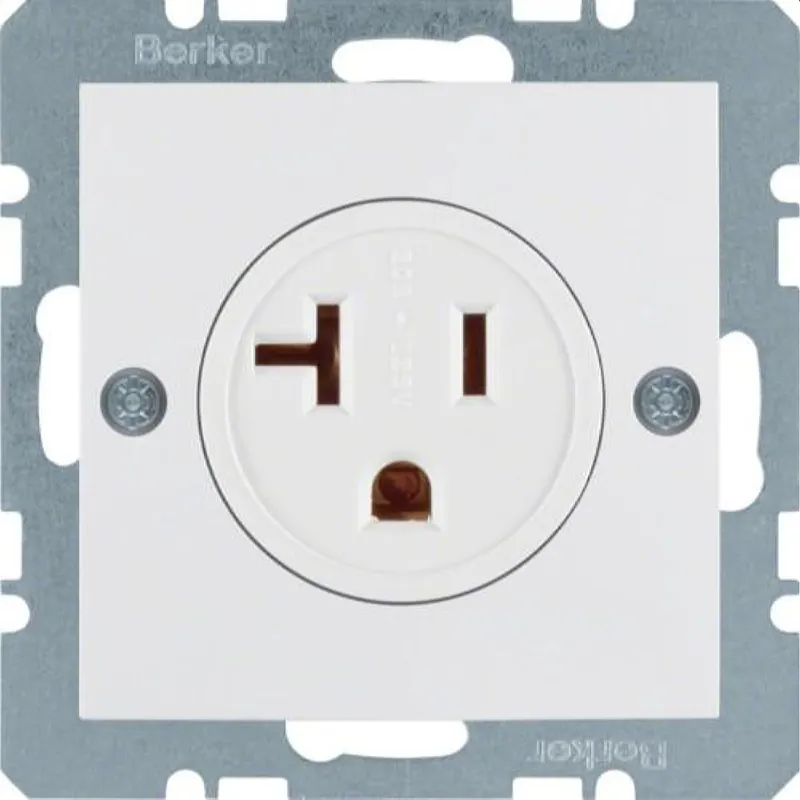 Berker Steckdose M341688989 polarweiss glaenzend USA/Canada