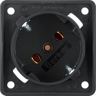 Berker SCHUKO-Steckdose M38418525 45Grad schwarz matt