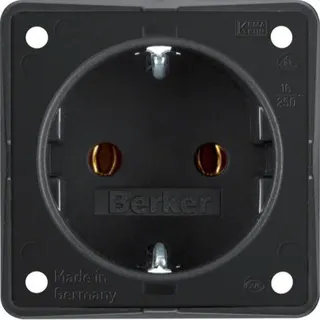 Berker SCHUKO-Steckdose M3947782503 schwarz matt