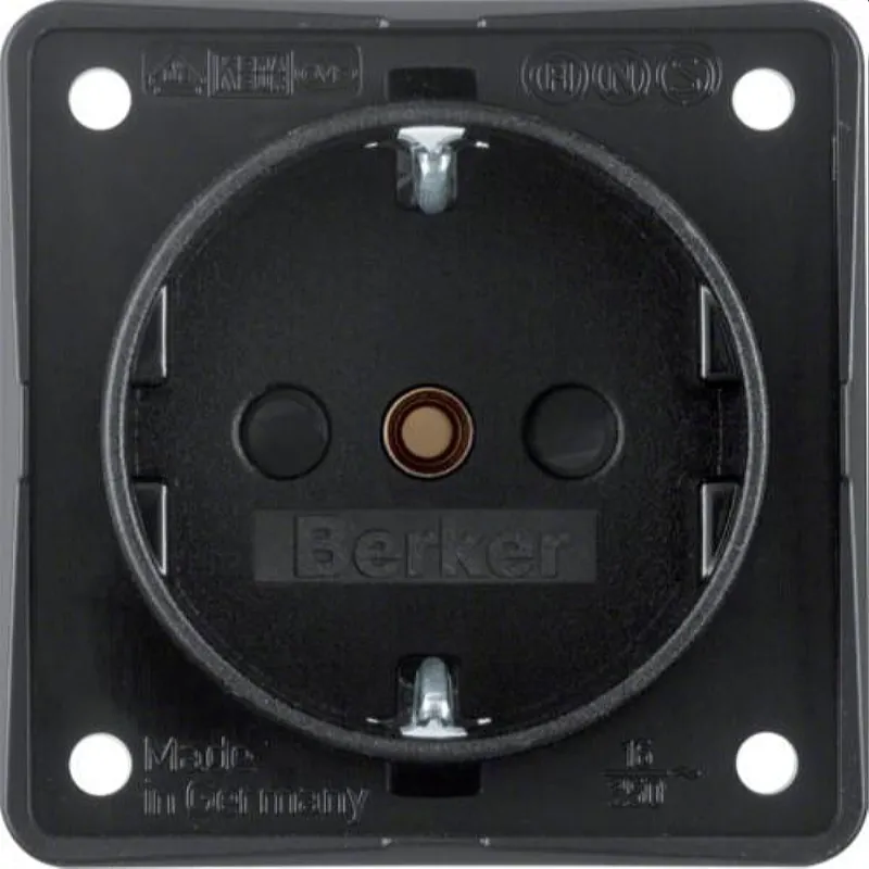 Berker SCHUKO-Steckdose M39419505 schwarz matt