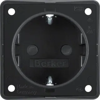 Berker SCHUKO-Steckdose M3947792503 schwarz matt