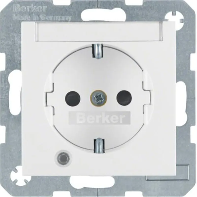 Berker SCHUKO-Steckdose M341108989 polarweiss glaenzend