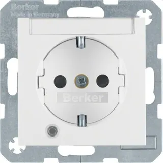 Berker SCHUKO-Steckdose M341108989 polarweiss glaenzend