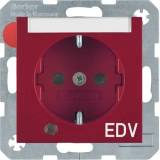 Berker SCHUKO-Steckdose M341108915 rot glaenzend
