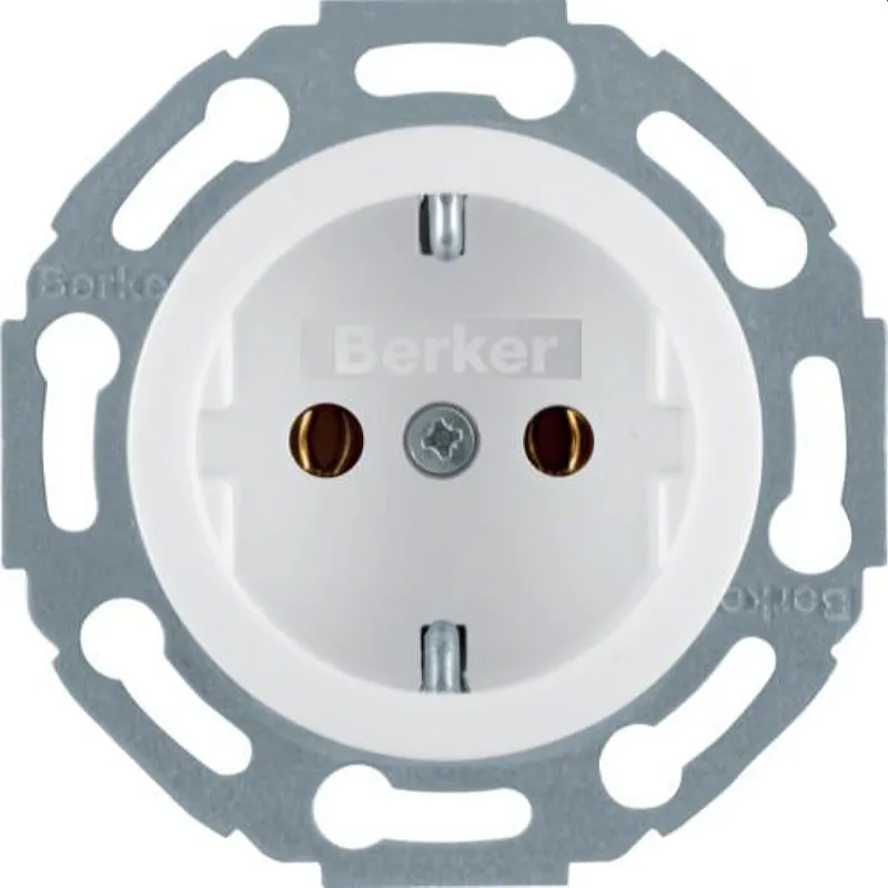 Berker SCHUKO-Steckdose M3414520 polarweiss glaenzend