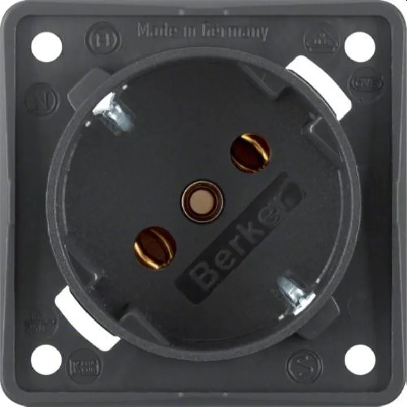 Berker SCHUKO-Steckdose M3841852525 45Grad anthrazit matt