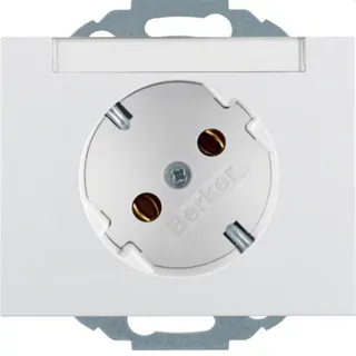 Berker SCHUKO-Steckdose M347287109 45Grad polarweiss glaenzend