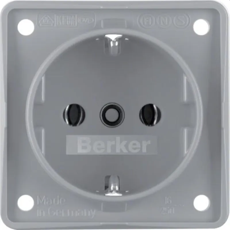 Berker SCHUKO-Steckdose M3941852506 grau matt