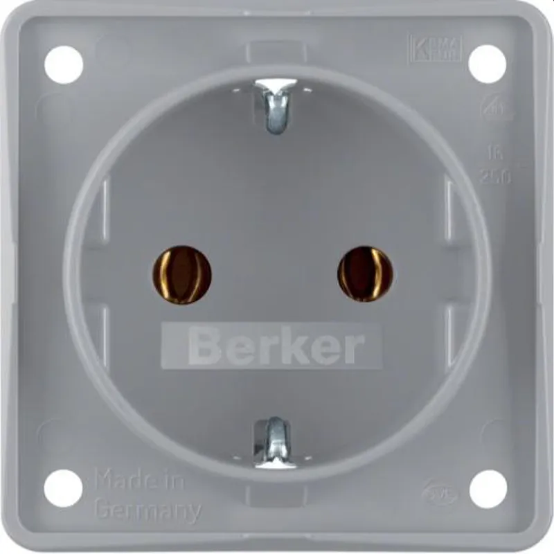 Berker SCHUKO-Steckdose M3947782506 grau matt
