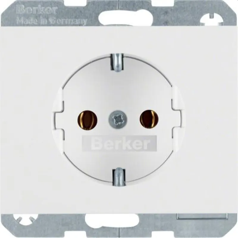 Berker SCHUKO-Steckdose M341157009 polarweiss glaenzend