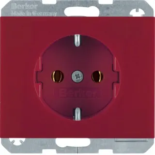 Berker SCHUKO-Steckdose M347157015 rot glaenzend