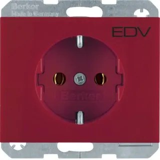 Berker SCHUKO-Steckdose M347157115 EDV rot glaenzend