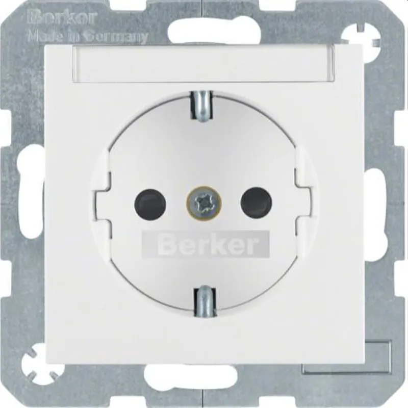Berker SCHUKO-Steckdose M341491909 polarweiss glaenzend