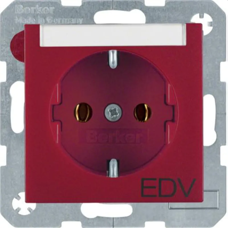 Berker SCHUKO-Steckdose M347501915 EDV rot matt