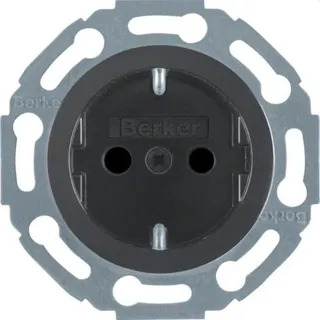 Berker SCHUKO-Steckdose M3475501 schwarz glaenzend
