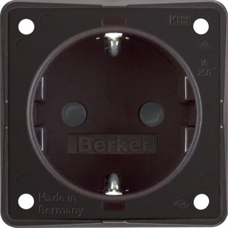 Berker SCHUKO-Steckdose M3947792501 braun matt