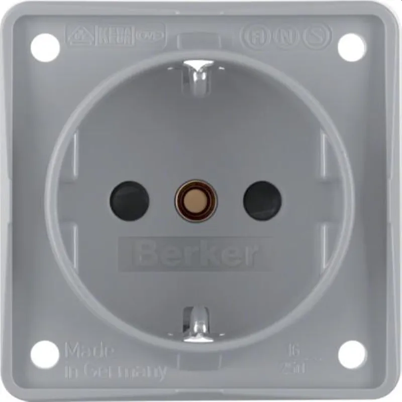 Berker SCHUKO-Steckdose M3941952506 grau matt