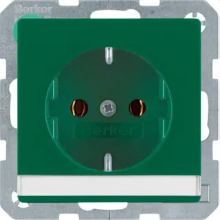 Berker SCHUKO-Steckdose M347506003 gruen samt