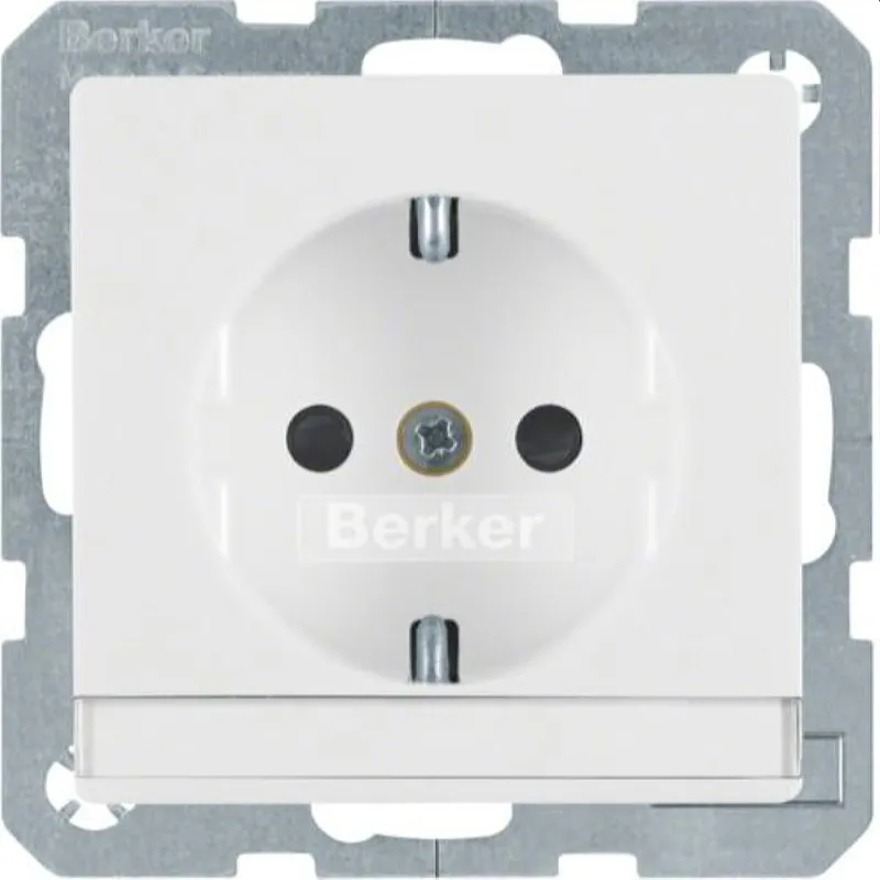 Berker SCHUKO-Steckdose M347496089 polarweiss samt