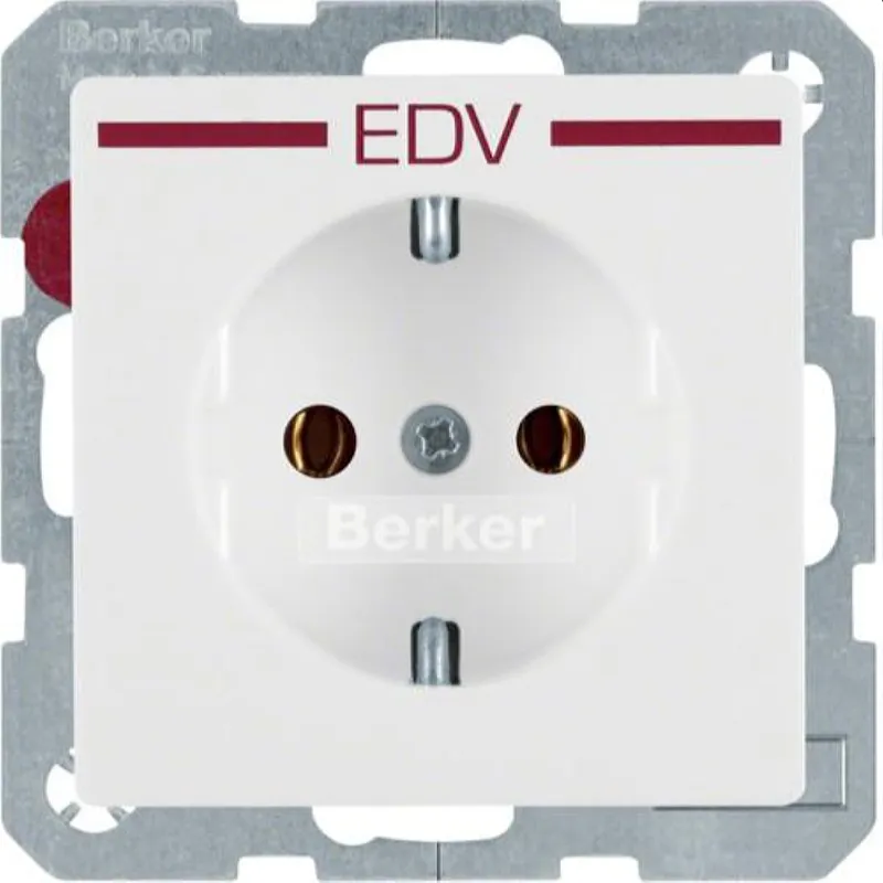 Berker SCHUKO-Steckdose M347436079 polarweiss samt