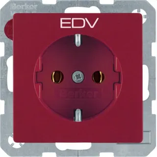 Berker SCHUKO-Steckdose M347436022 rot samt