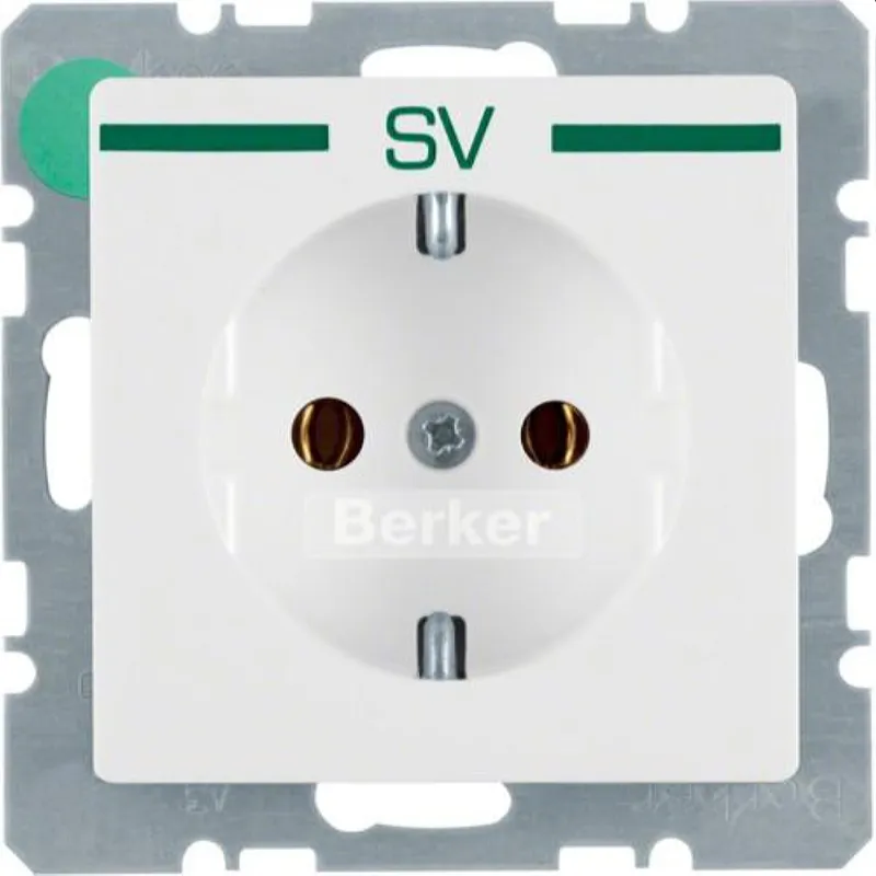 Berker SCHUKO-Steckdose M347436039 polarweiss samt