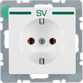 Berker SCHUKO-Steckdose M347436039 polarweiss samt