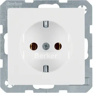 Berker SCHUKO-Steckdose M347436089 polarweiss samt