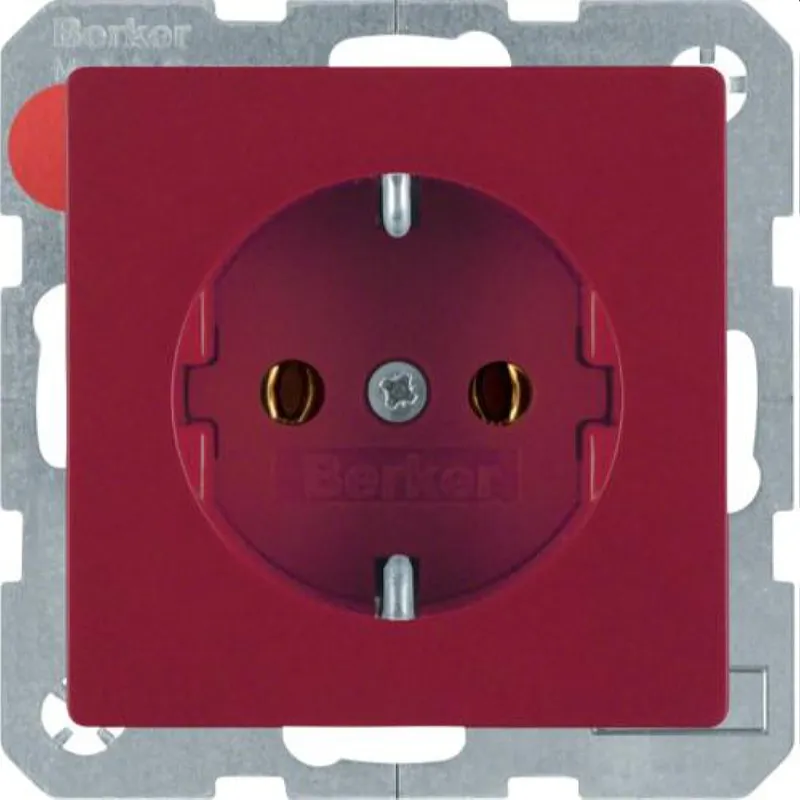 Berker SCHUKO-Steckdose M347436012 rot samt