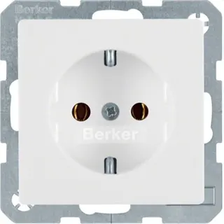 Berker SCHUKO-Steckdose M341436089 polarweiss samt
