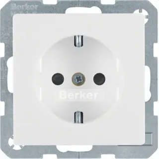 Berker SCHUKO-Steckdose M341236089 polarweiss samt