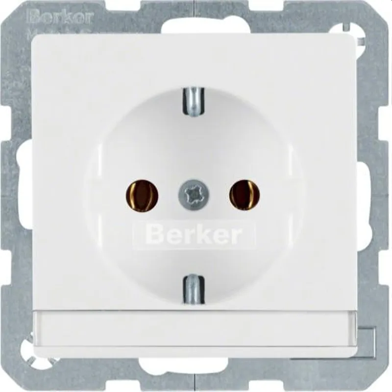 Berker SCHUKO-Steckdose M347506089 polarweiss samt