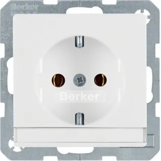Berker SCHUKO-Steckdose M347506089 polarweiss samt