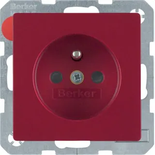Berker Steckdose M36768766012 rot samt