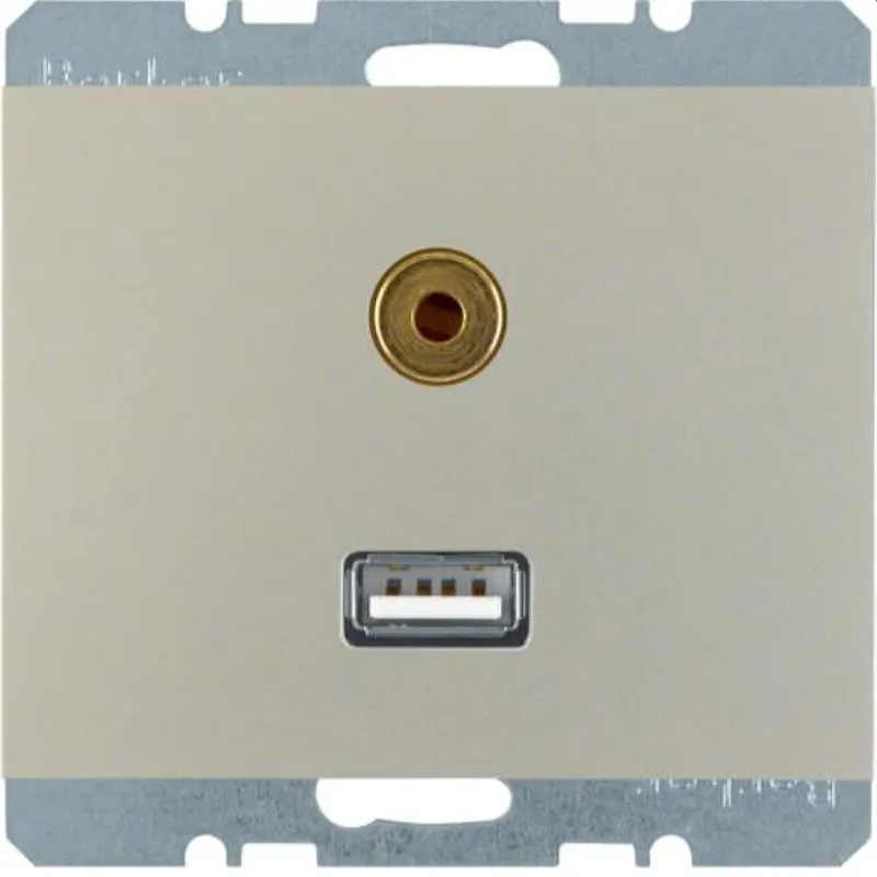 Berker Steckdose M33315397004 K5 edelstahl lackiert
